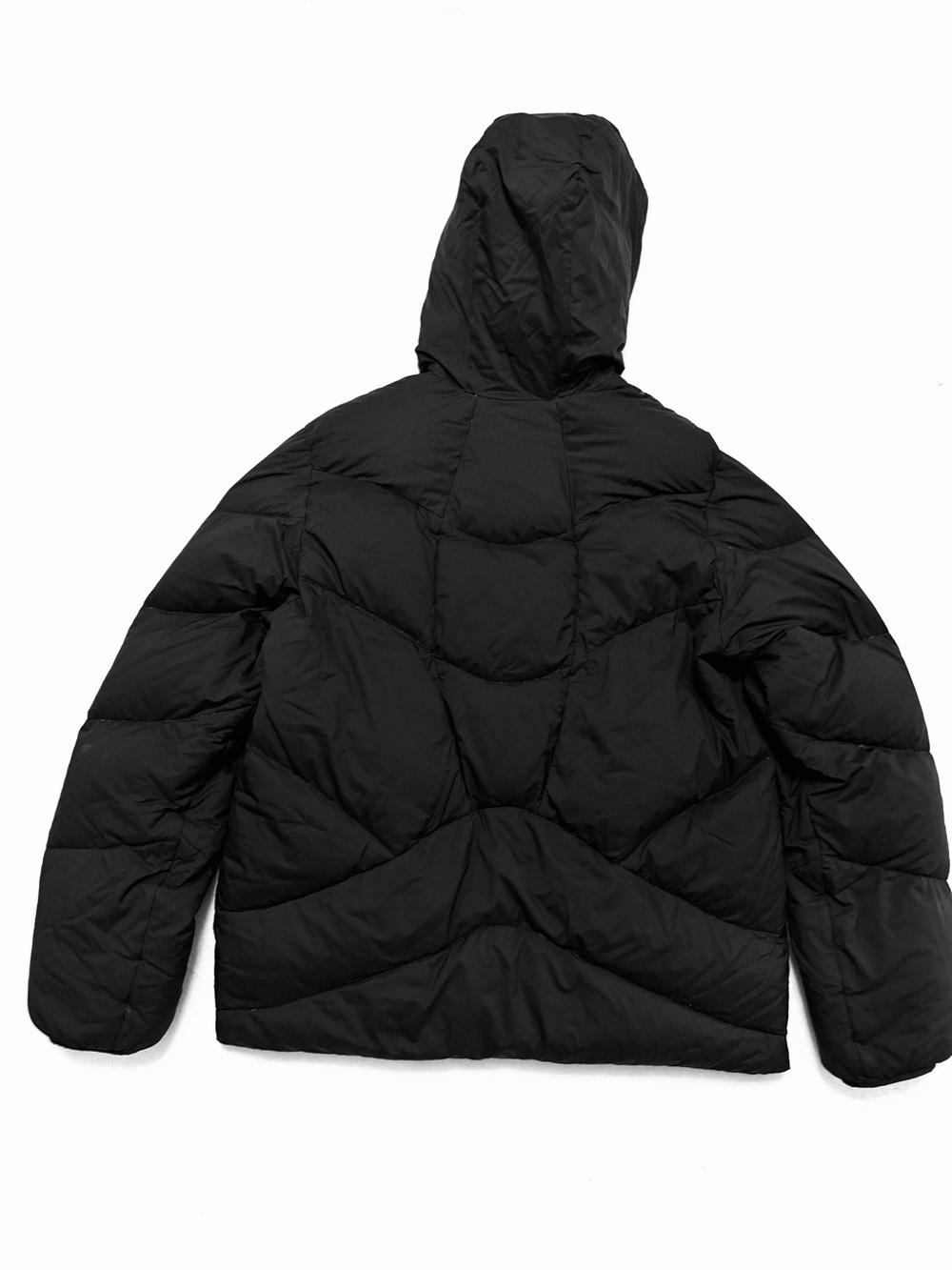 Goldwin Pertex Goose Down Puffer Coat Jacket Unisex Sz M Black Zip Hood